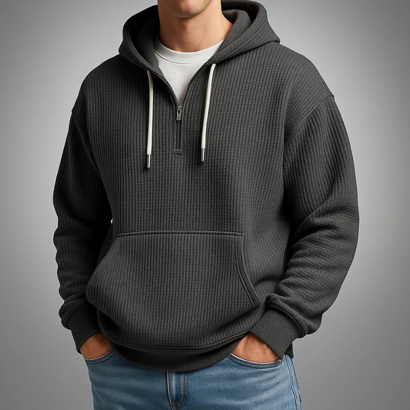 HARRISON OF CALIFORNIA | WAFFLE KNIT HOODIE FOR MEN