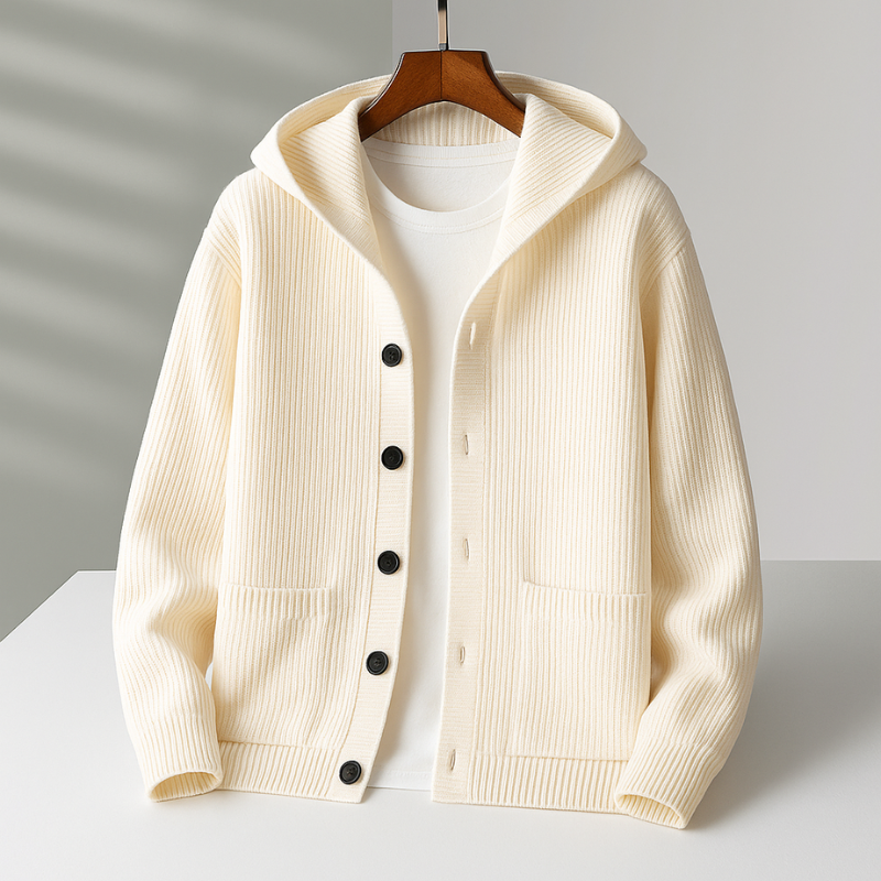 HARRISON OF CALIFORNIA | HOODED CARDIGAN FOR MEN