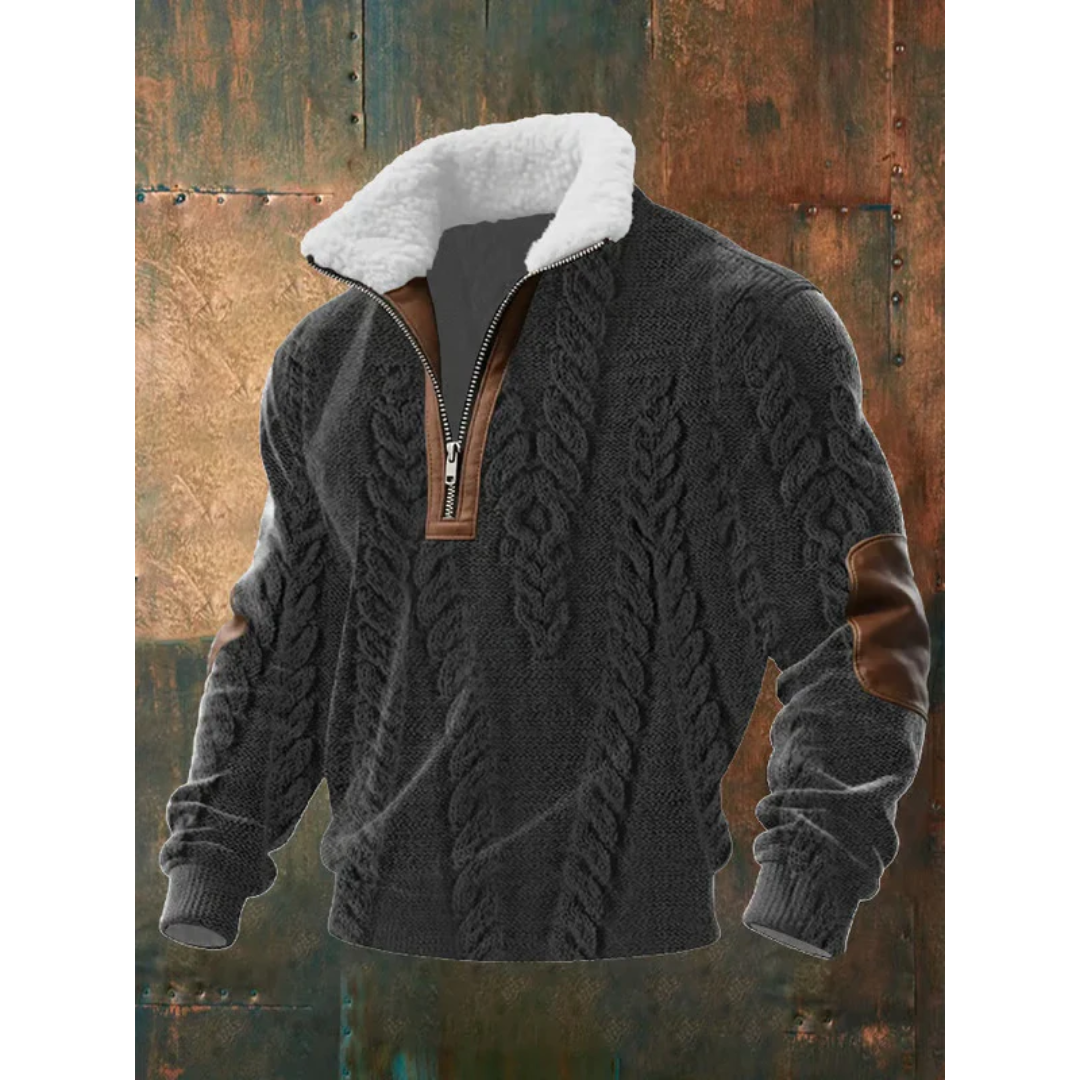 HARRISON OF CALIFORNIA | HIGH COLLAR FLEECE SWEATER