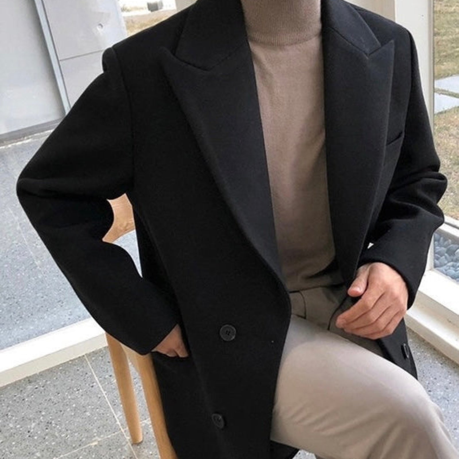 HARRISON OF CALIFORNIA | ELEGANT DOUBLE-BREASTED COAT FOR MEN