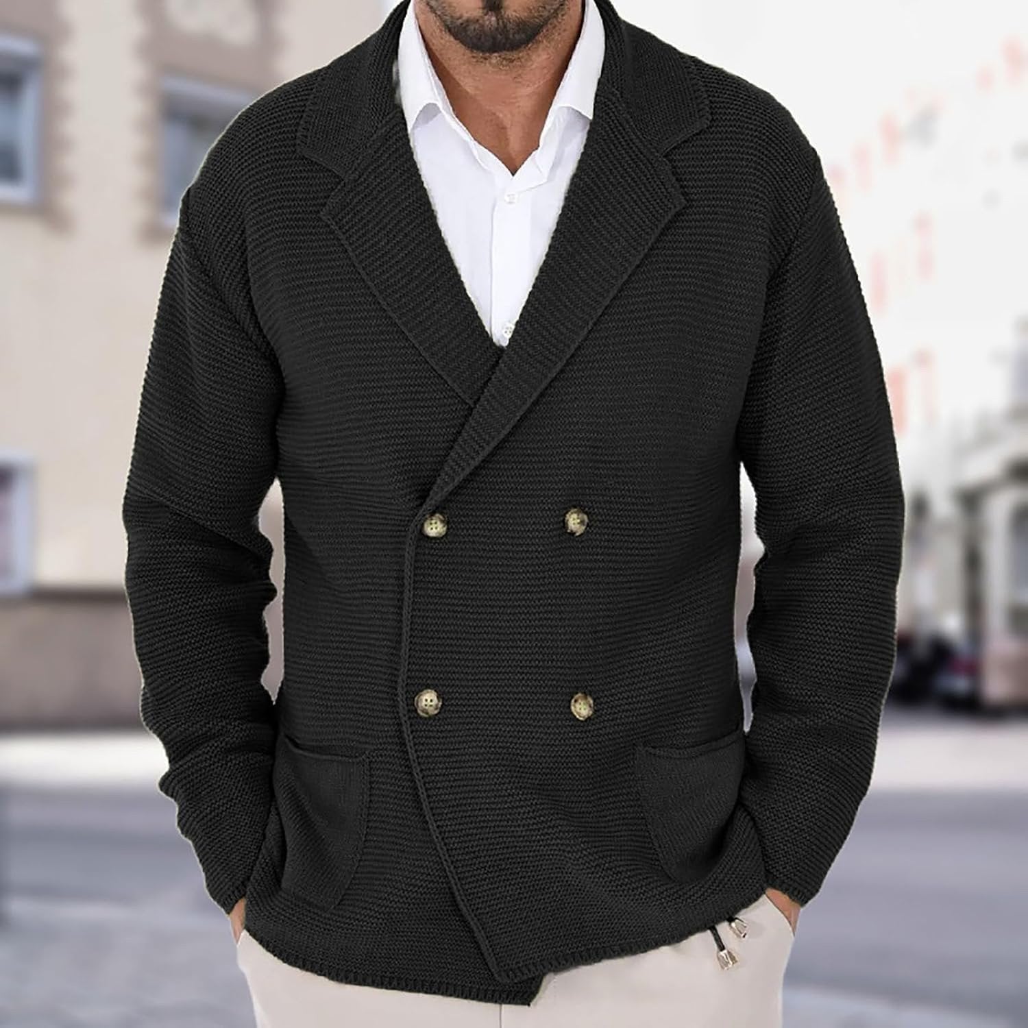 HARRISON OF CALIFORNIA | ELEGANT KNIT CARDIGAN FOR MEN