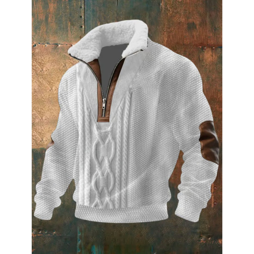 HARRISON OF CALIFORNIA | HIGH COLLAR FLEECE SWEATER