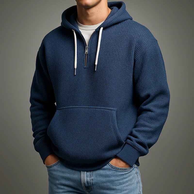 HARRISON OF CALIFORNIA | WAFFLE KNIT HOODIE FOR MEN