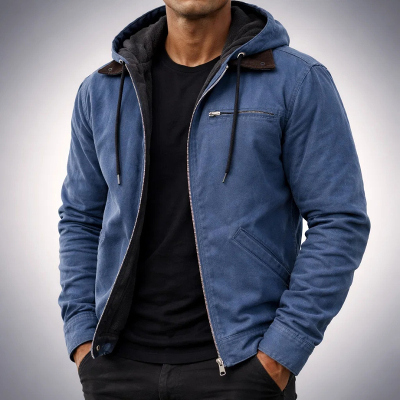 HARRISON OF CALIFORNIA | CANVAS HOODIE JACKET FOR MEN