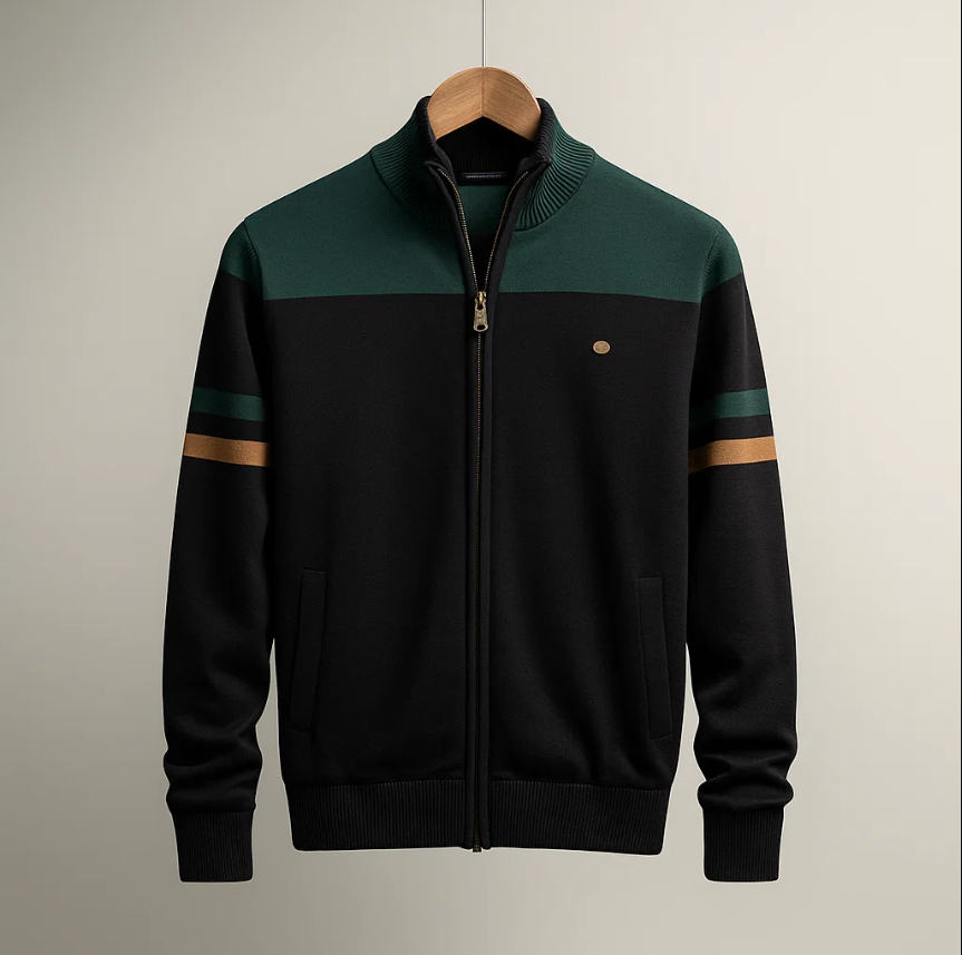 HARRISON OF CALIFORNIA | COLORBLOCK HOODIE WITH ZIP FOR MEN