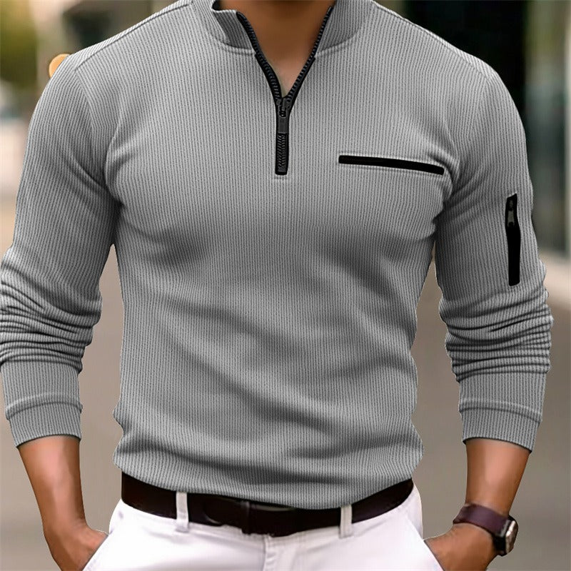 HARRISON OF CALIFORNIA | LONG SLEEVE SHIRT WITH ZIP