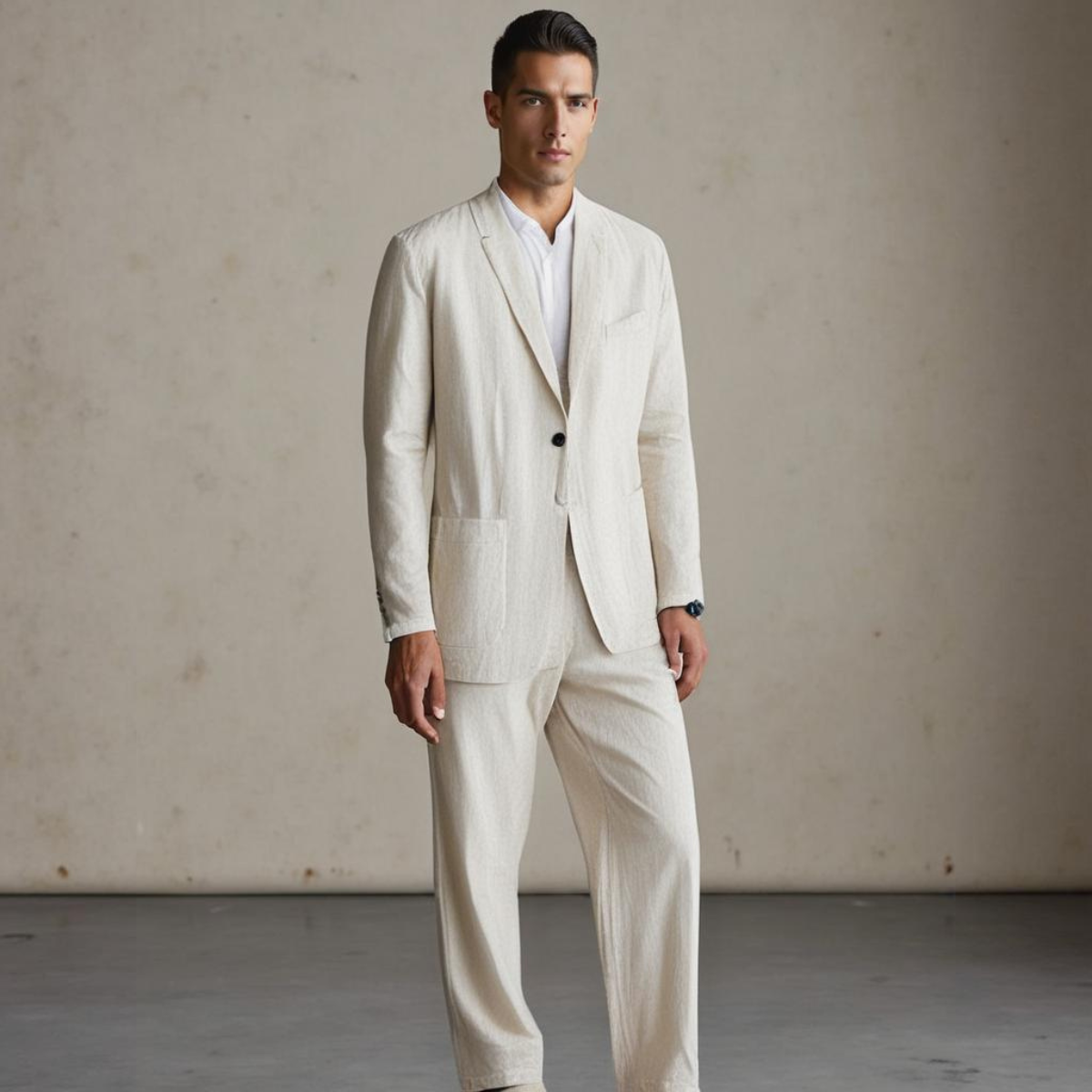 HARRISON OF CALIFORNIA | LINEN BLEND SUIT FOR MEN