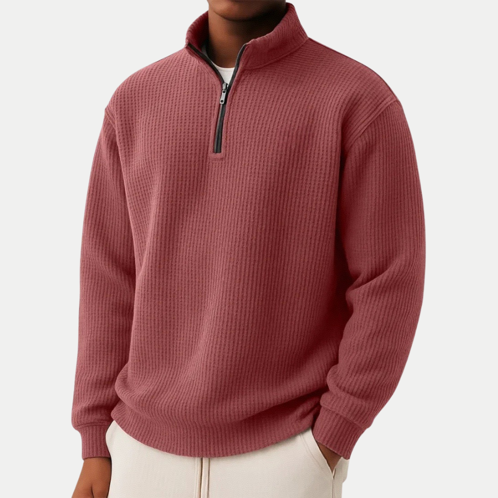 HARRISON OF CALIFORNIA | ELEGANT ZIPPERED SWEATER FOR MEN