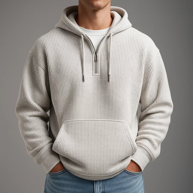 HARRISON OF CALIFORNIA | WAFFLE KNIT HOODIE FOR MEN