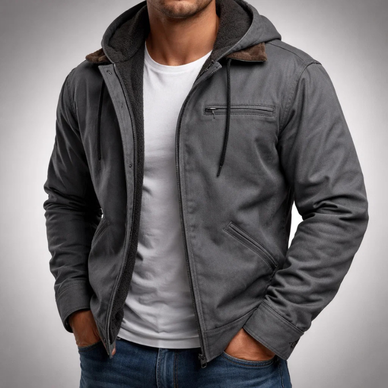 HARRISON OF CALIFORNIA | CANVAS HOODIE JACKET FOR MEN