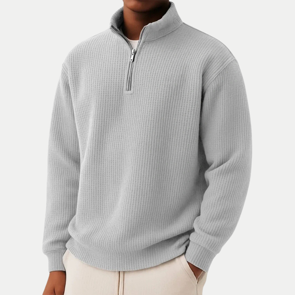 HARRISON OF CALIFORNIA | ELEGANT ZIPPERED SWEATER FOR MEN