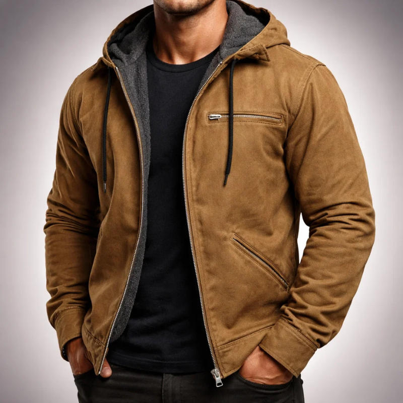 HARRISON OF CALIFORNIA | CANVAS HOODIE JACKET FOR MEN