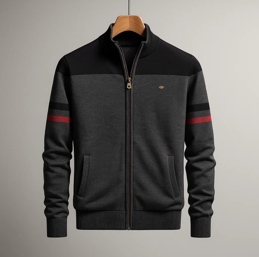 HARRISON OF CALIFORNIA | COLORBLOCK HOODIE WITH ZIP FOR MEN
