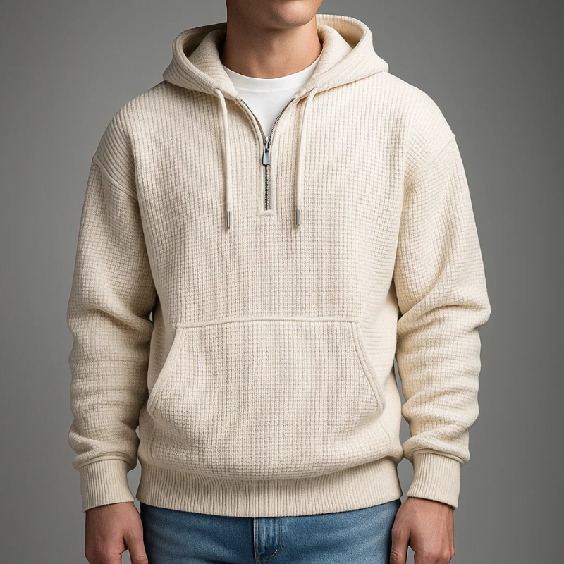HARRISON OF CALIFORNIA | WAFFLE KNIT HOODIE FOR MEN