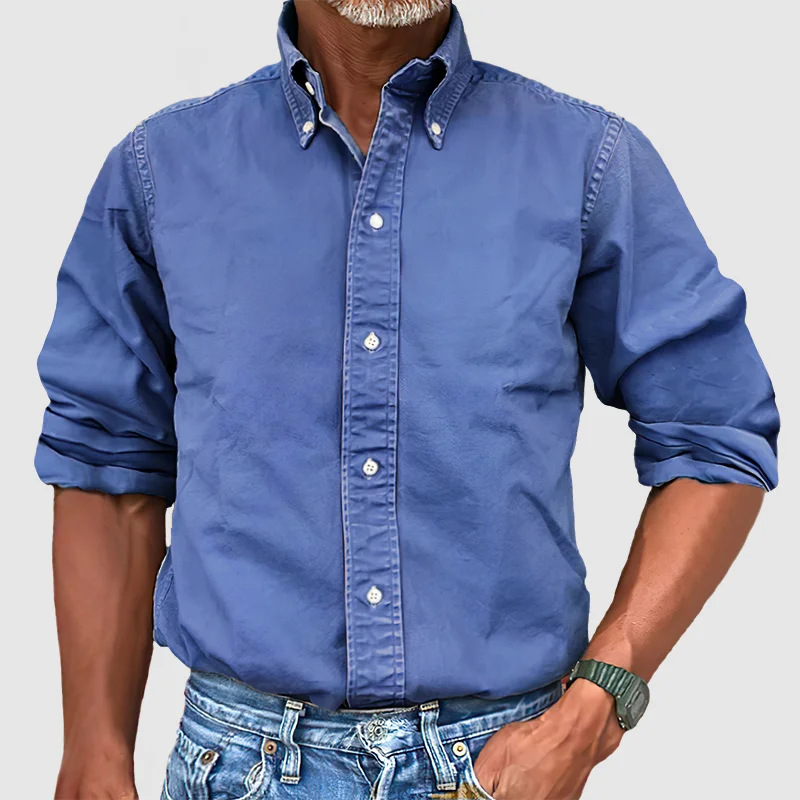 HARRISON OF CALIFORNIA | MEN'S WRINKLE-RESISTANT LONG SLEEVE SHIRT