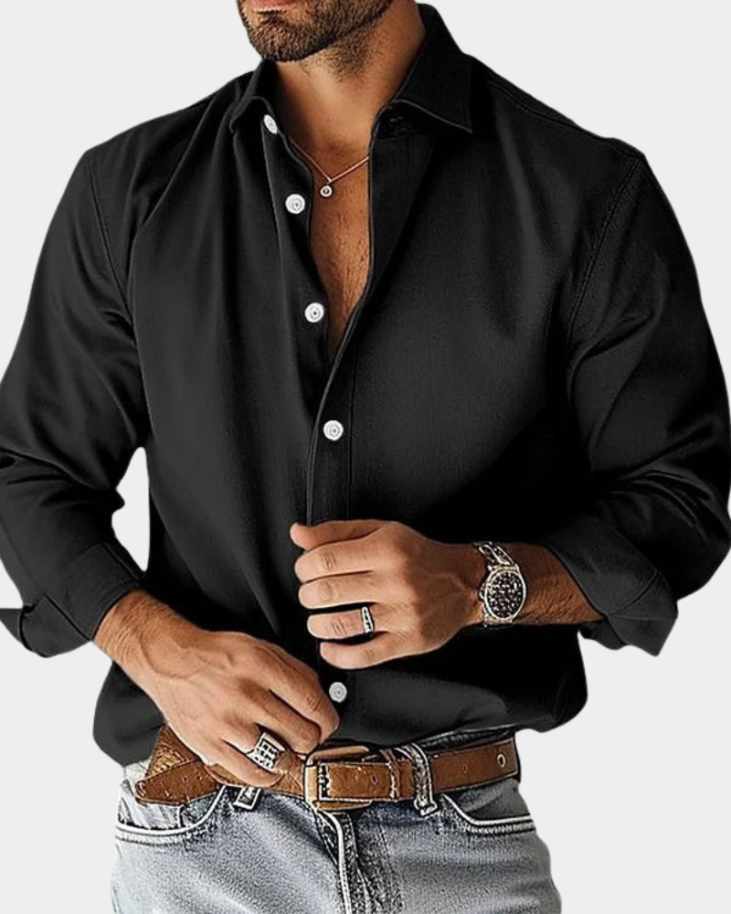 HARRISON OF CALIFORNIA | SLIM FIT STRETCH BUTTONED SHIRT FOR MEN