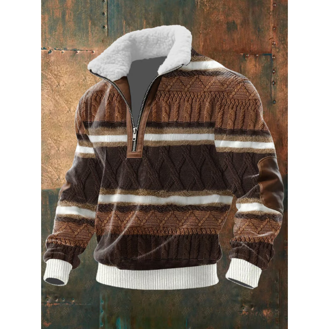HARRISON OF CALIFORNIA | HIGH COLLAR FLEECE SWEATER