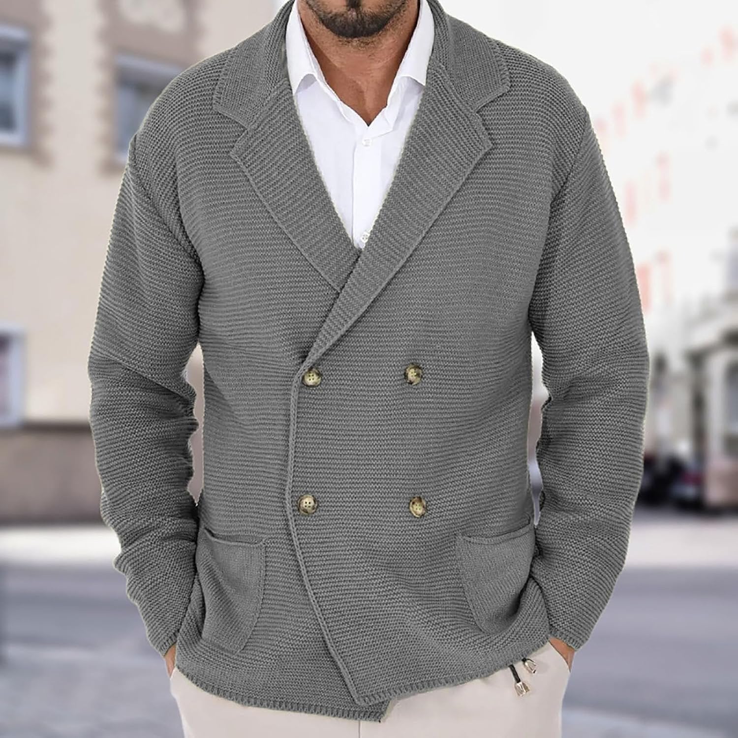 HARRISON OF CALIFORNIA | ELEGANT KNIT CARDIGAN FOR MEN
