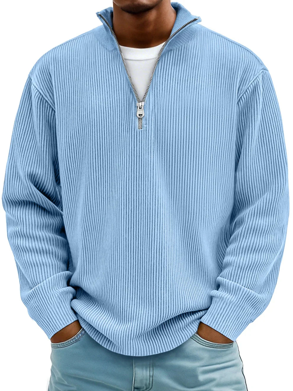 HARRISON OF CALIFORNIA | TRENDY MEN'S HALF ZIP SWEATER
