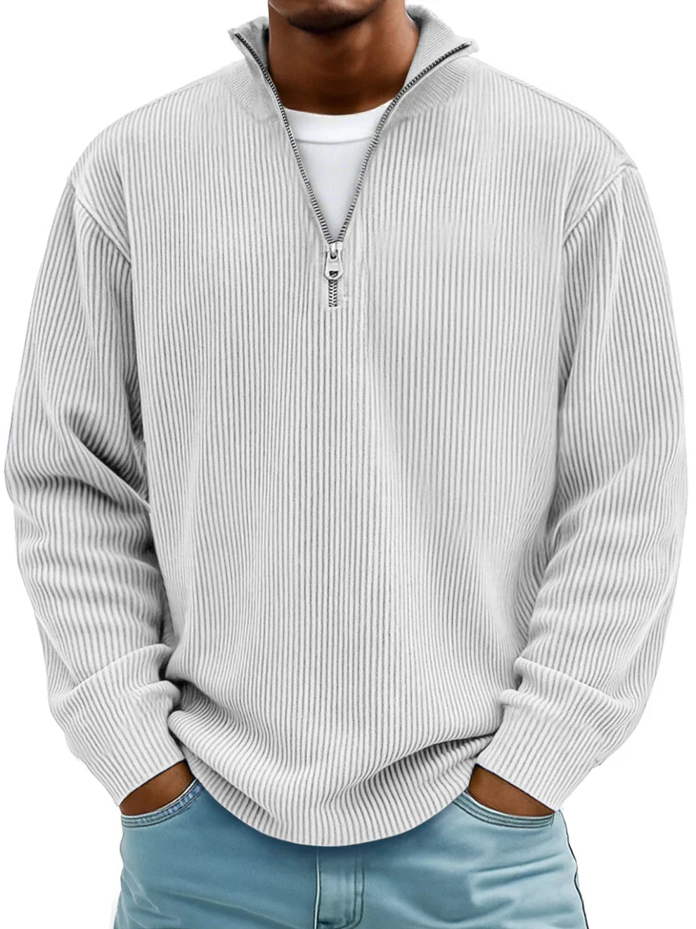 HARRISON OF CALIFORNIA | TRENDY MEN'S HALF ZIP SWEATER