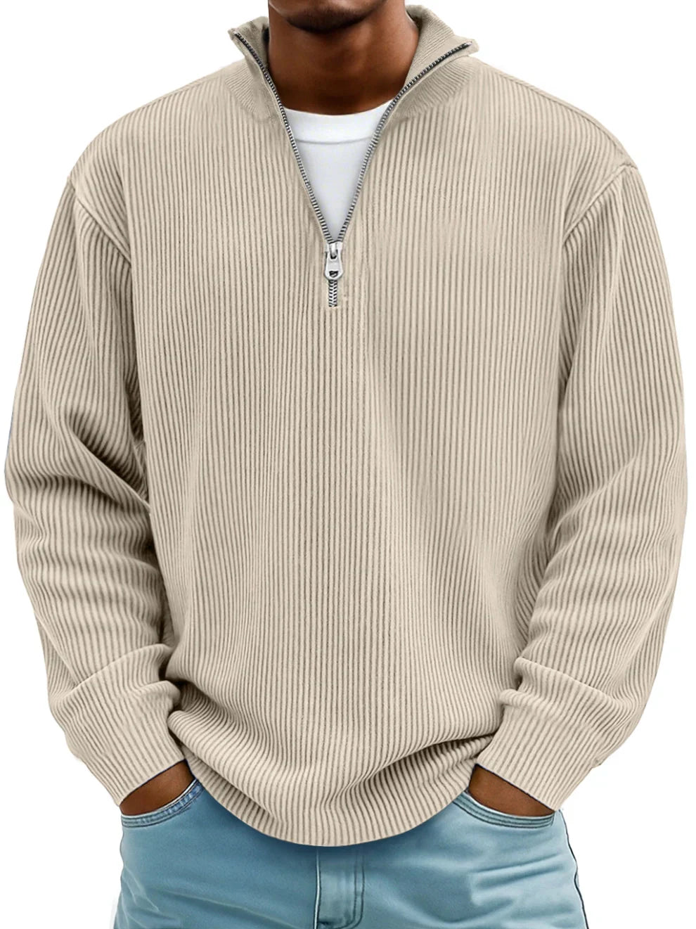 HARRISON OF CALIFORNIA | HALF ZIP SWEATER FOR MEN
