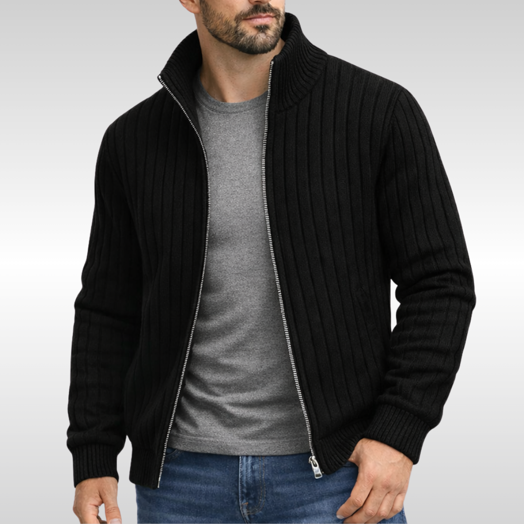 HARRISON OF CALIFORNIA | CLASSIC ELEGANT ZIP CARDIGAN FOR MEN
