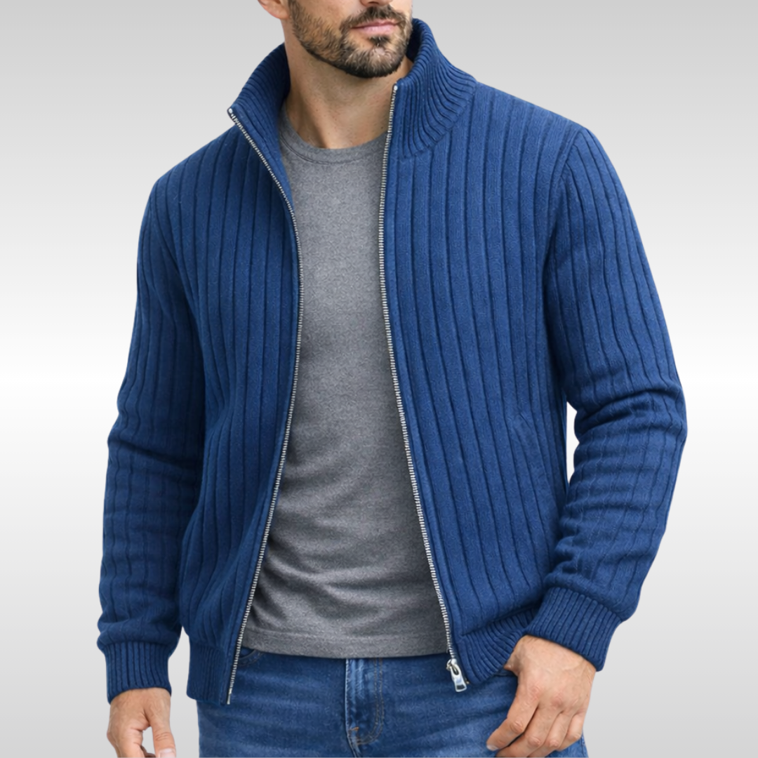 HARRISON OF CALIFORNIA | CLASSIC ELEGANT ZIP CARDIGAN FOR MEN
