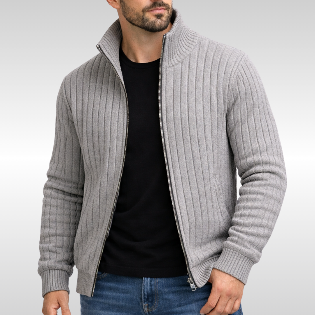 HARRISON OF CALIFORNIA | CLASSIC ELEGANT ZIP CARDIGAN FOR MEN