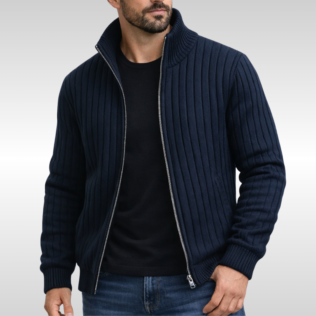 HARRISON OF CALIFORNIA | CLASSIC ELEGANT ZIP CARDIGAN FOR MEN