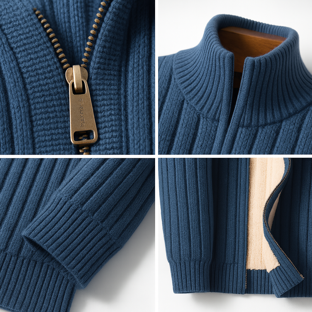 HARRISON OF CALIFORNIA | ELEGANT AND FASHIONABLE CARDIGAN WITH ZIP FOR MEN