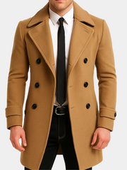 HARRISON OF CALIFORNIA | DOUBLE-BREASTED WOOL COAT