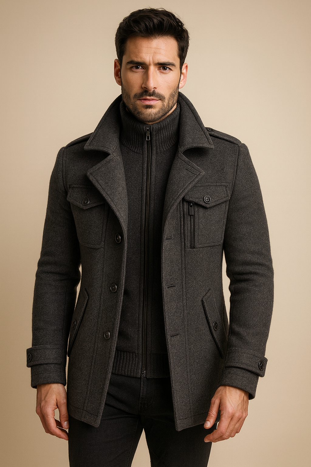 HARRISON OF CALIFORNIA | LONG WINTER COAT FOR MEN