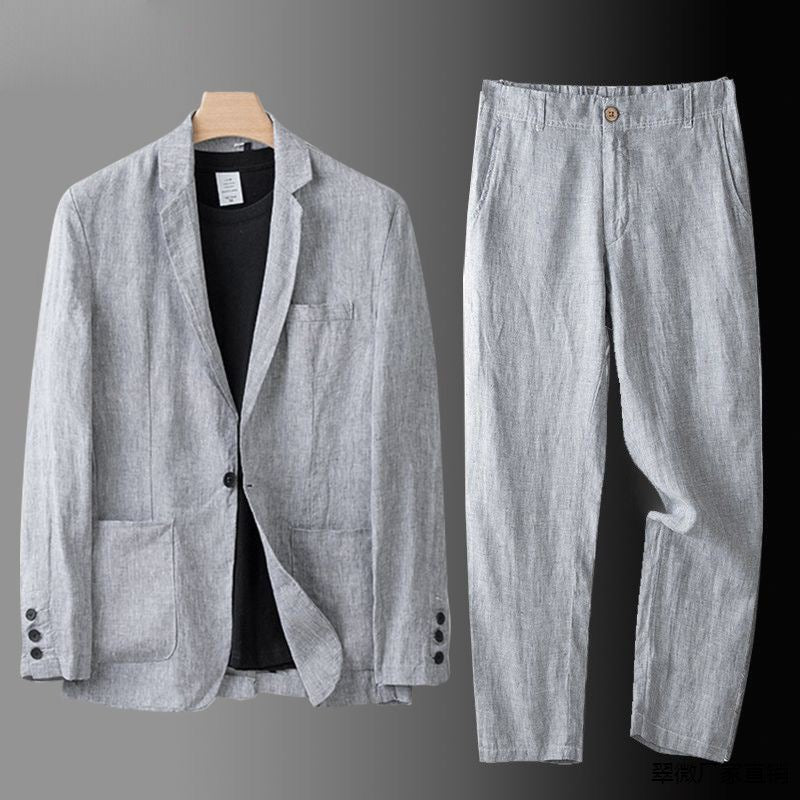 HARRISON OF CALIFORNIA | LINEN BLEND SUIT FOR MEN