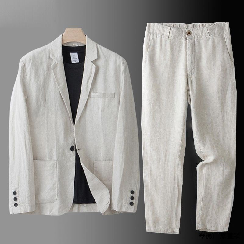 HARRISON OF CALIFORNIA | LINEN BLEND SUIT FOR MEN