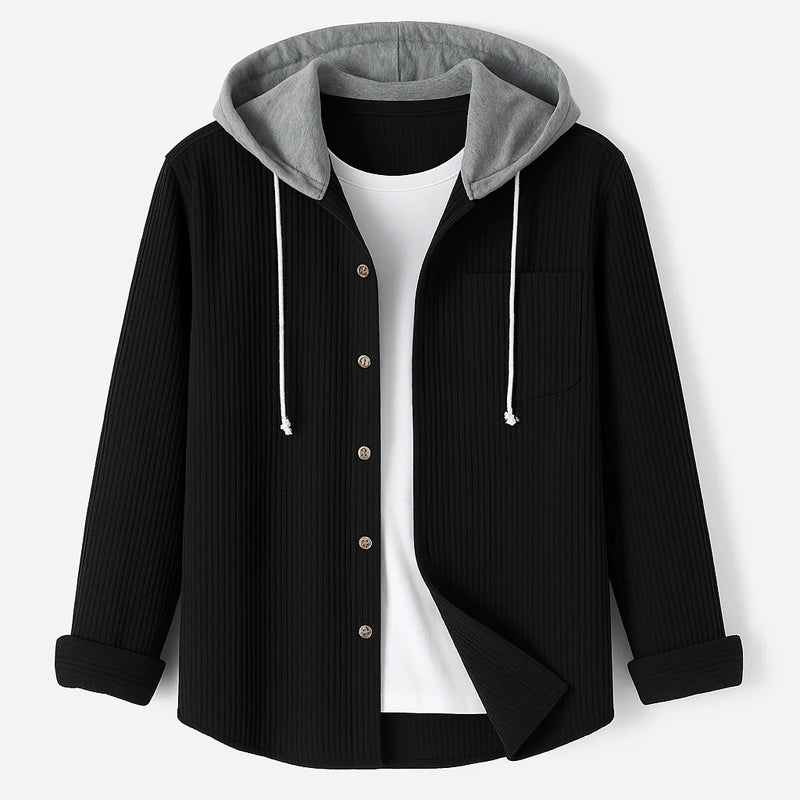 HARRISON OF CALIFORNIA | CORDUROY SHIRT WITH HOOD