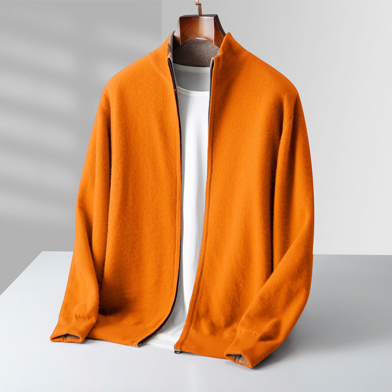 HARRISON OF CALIFORNIA | ZIPPERED KNIT CARDIGAN FOR MEN