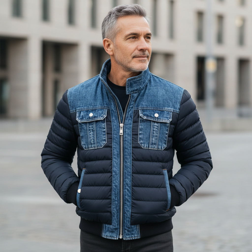 HARRISON OF CALIFORNIA | HYBRID INSULATED DENIM JACKET FOR MEN