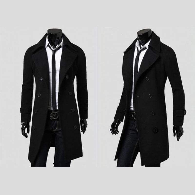 HARRISON OF CALIFORNIA | DOUBLE-BREASTED WOOL COAT
