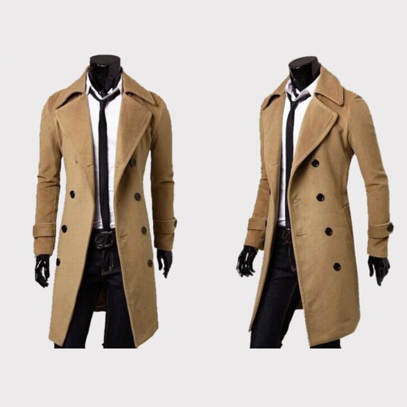 HARRISON OF CALIFORNIA | DOUBLE-BREASTED WOOL COAT