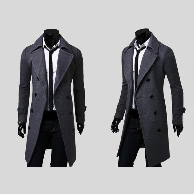 HARRISON OF CALIFORNIA | DOUBLE-BREASTED WOOL COAT