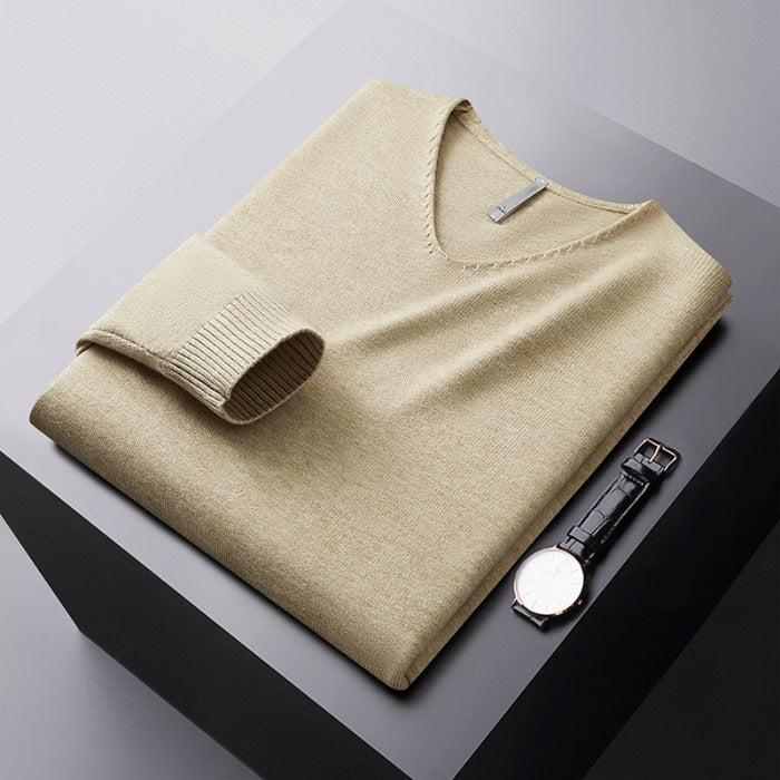 HARRISON OF CALIFORNIA | V-NECK SWEATER IN PREMIUM FIBERS FOR MEN