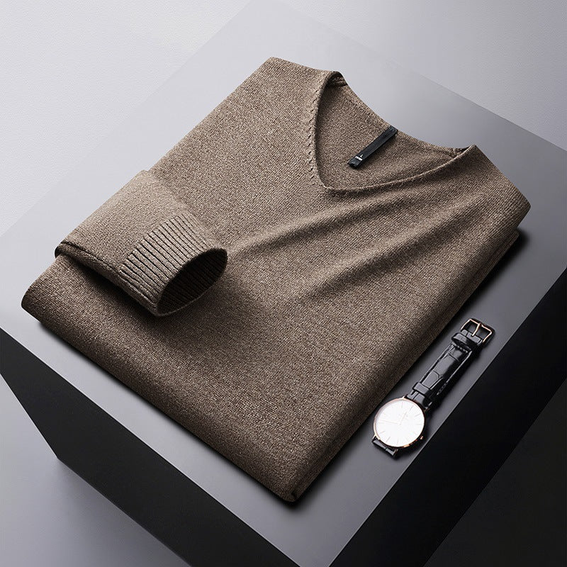 HARRISON OF CALIFORNIA | V-NECK SWEATER IN PREMIUM FIBERS FOR MEN