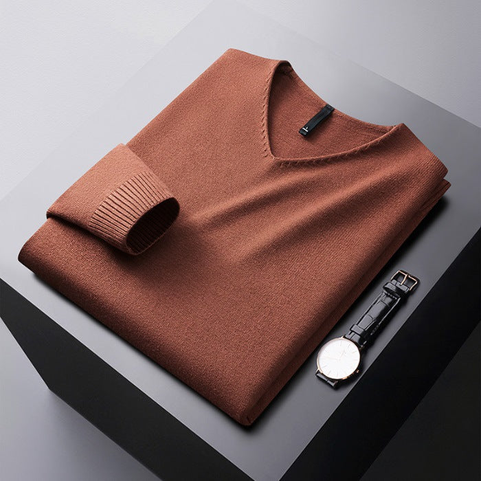 HARRISON OF CALIFORNIA | V-NECK SWEATER IN PREMIUM FIBERS FOR MEN