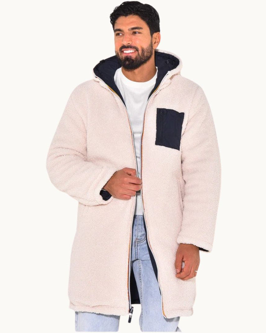 HARRISON OF CALIFORNIA | LONG WARM REVERSIBLE COAT FOR MEN