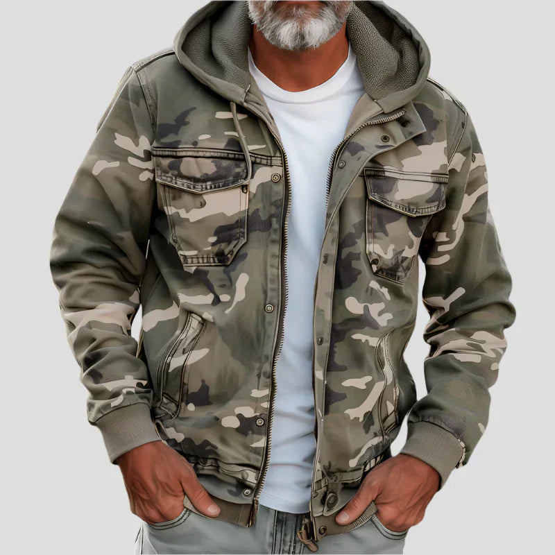 HARRISON OF CALIFORNIA | MILITARY STYLE HOODED JACKET FOR MEN