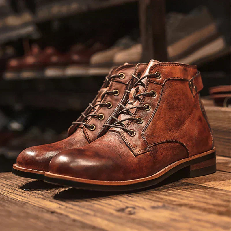 HARRISON OF CALIFORNIA | MEN'S RETRO ROUND TOE BOOTS