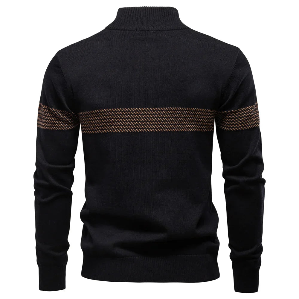 HARRISON OF CALIFORNIA | CLASSIC HALF-ZIP KNIT SWEATER FOR MEN