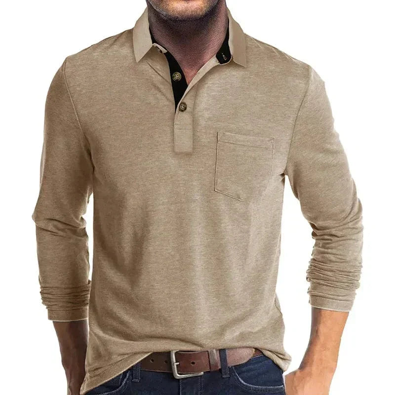 HARRISON OF CALIFORNIA | CLASSIC LONG SLEEVE POLO FOR MEN