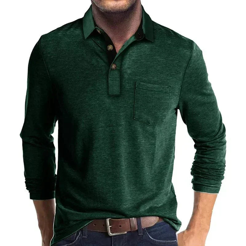 HARRISON OF CALIFORNIA | CLASSIC LONG SLEEVE POLO FOR MEN