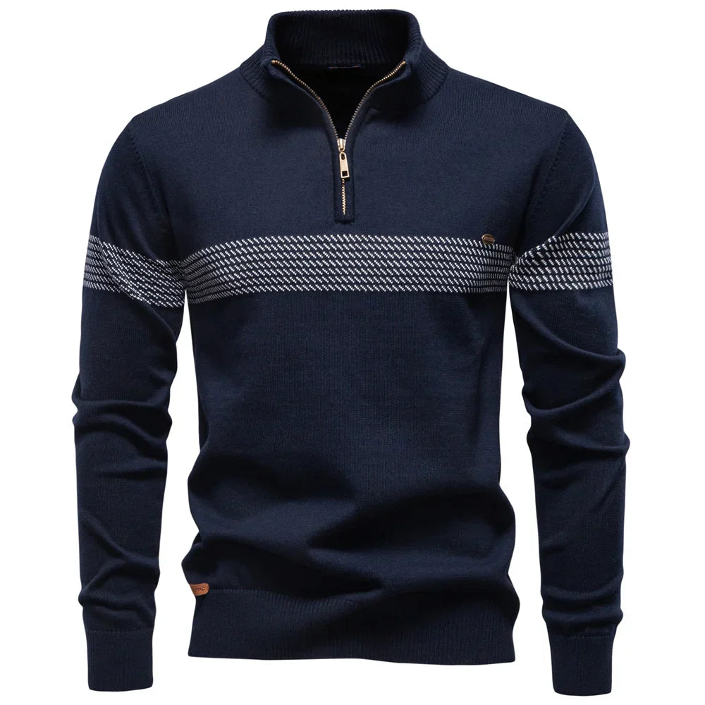 HARRISON OF CALIFORNIA | CLASSIC HALF-ZIP KNIT SWEATER FOR MEN